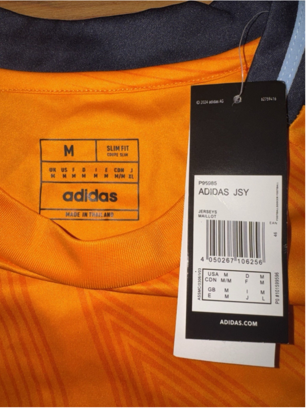 NWT Adidas Real Madrid Modric #10 2024/25 Away Jersey Orange Men's Medium - Picture 3 of 11